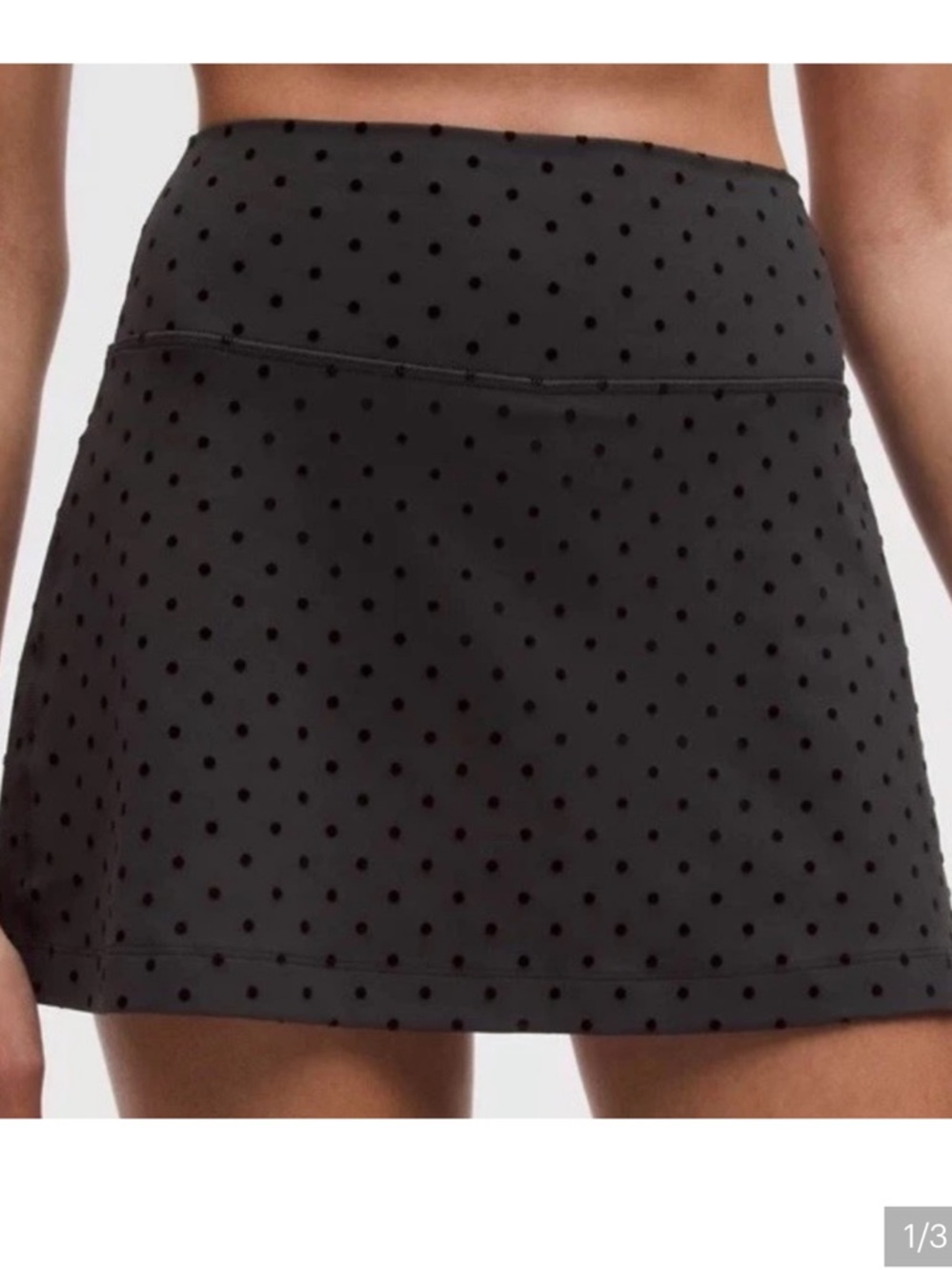 lululemon athletica Black Polka Dot High-Rise Mini Skirt